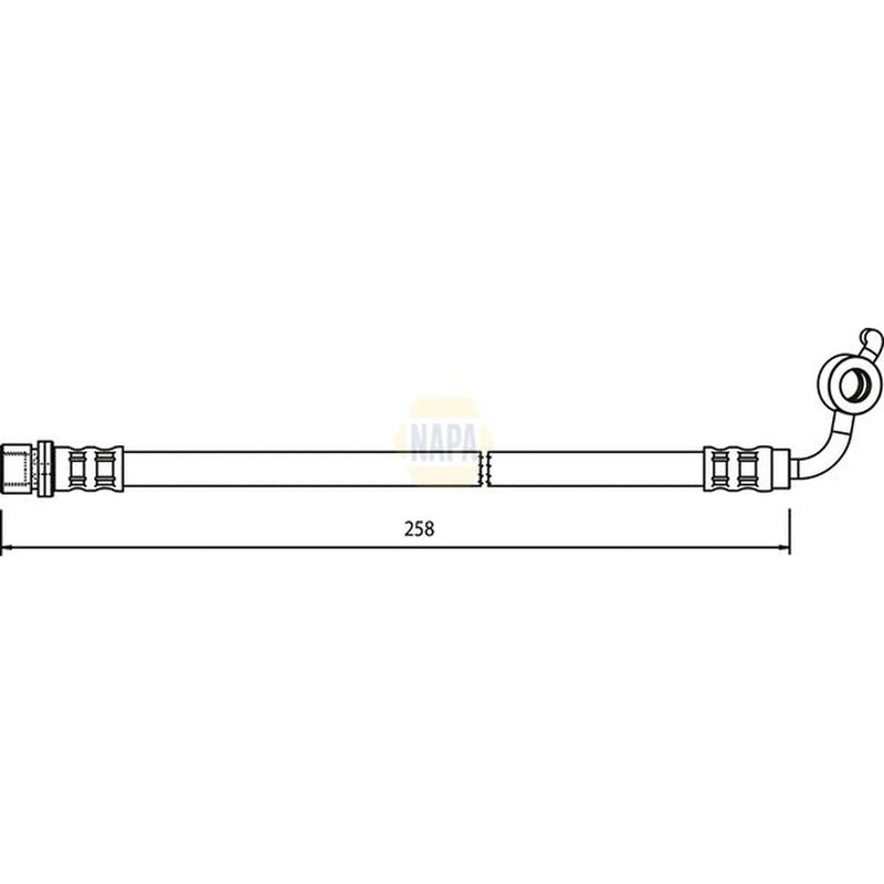NAPA Brake Hydraulic Hose Line Front Left NBH1293