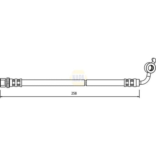 NAPA Brake Hydraulic Hose Line Front Left NBH1293