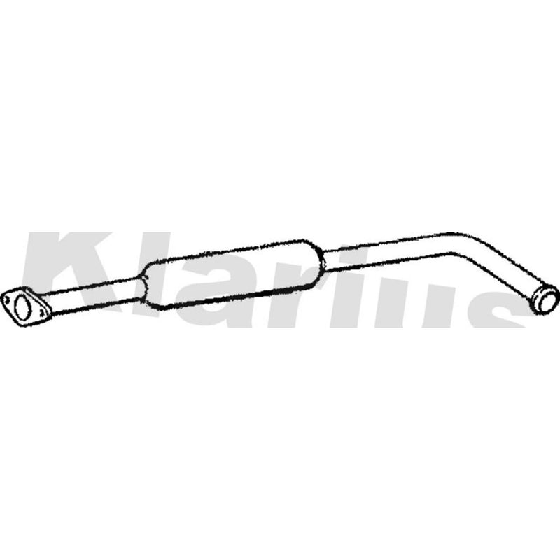 Klarius Box With Centre Pipe Centre fits Renault Clio I 1991-1998 1.4