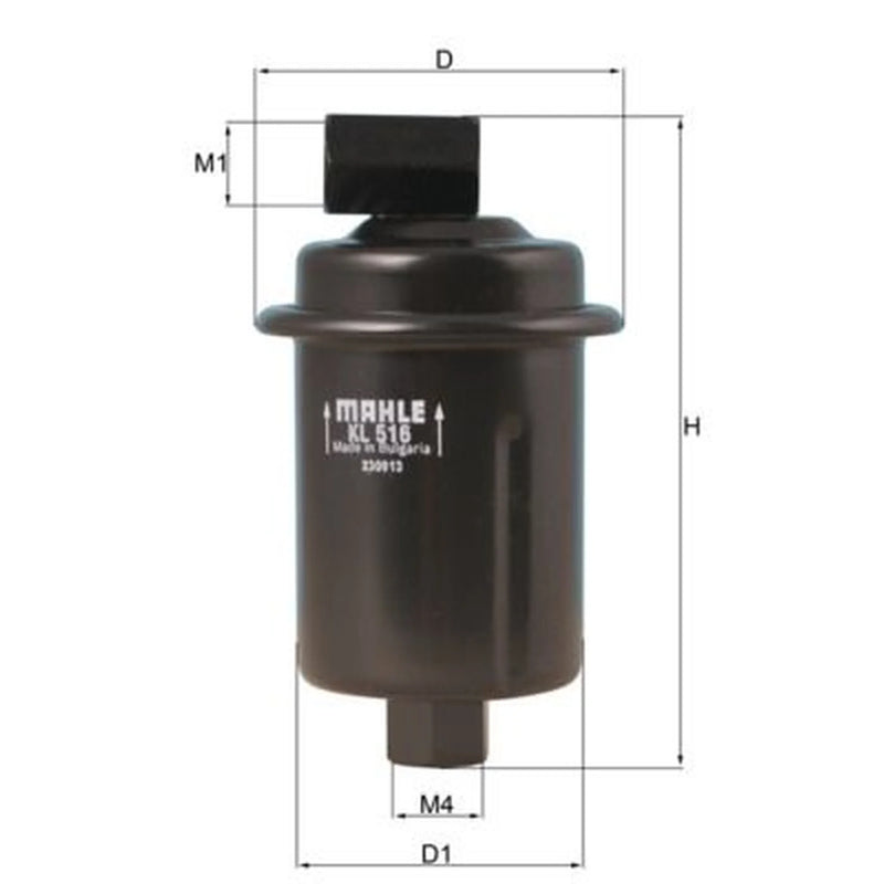 Mahle Fuel Filter Element fits Hyundai Amica / Atoz 1998-2003 1.0
