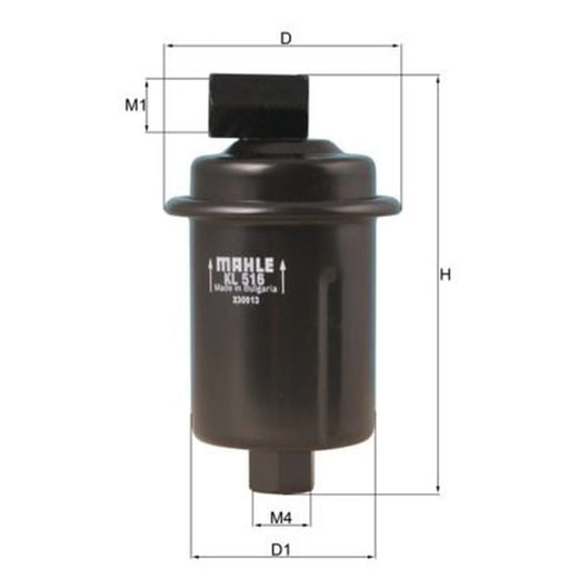 Mahle Fuel Filter Element fits Hyundai Amica / Atoz 1998-2003 1.0