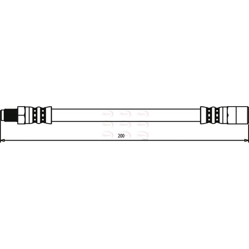 Apec Brake Hydraulic Hose Line Rear fits VW Transporter 1995-2003 2.5 2.8