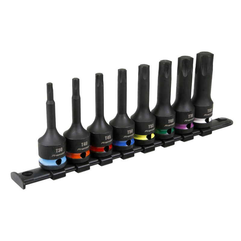 Sealey Premier Premier TRX-Star* Impact Socket Bit Set 1/2"Sq Drive 8pc AK56002 Sealey Premier - Dynamic Drive