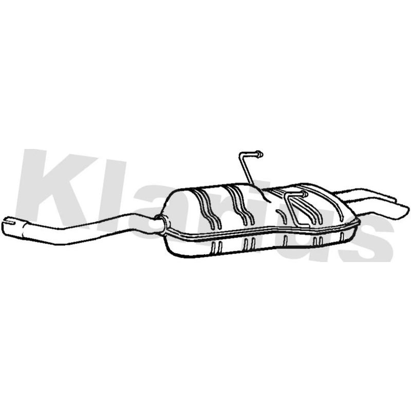 Klarius Box With Tail Pipe Rear fits Rover 75 I Tourer 2001-2005 2.0 2.5