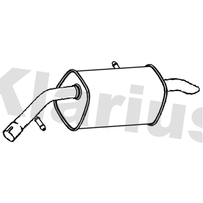 Klarius Box With Tail Pipe Rear fits Citroën C3 Picasso 2010-2015 1.6