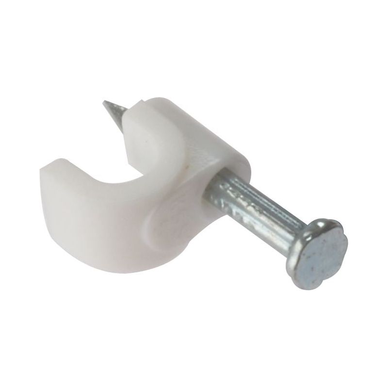 Forgefix Cable Clip Round White 6-7mm Box 100 ForgeFix - Dynamic Drive