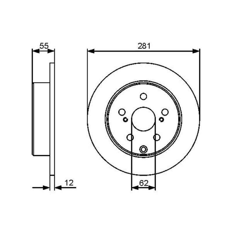 Bosch Front & Rear Brake Discs & Pads fits Toyota Rav 4 IV 2012-2018 2.5