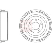 Apec Brake Drum Assembly Rear DRM9971
