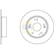 NAPA 2 x Solid Brake Discs fits Honda Accord VII 2003-2008 2.0 2.2 2.4