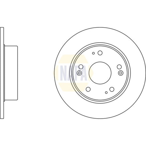 NAPA 2 x Solid Brake Discs fits Honda Accord VII 2003-2008 2.0 2.2 2.4