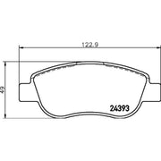 Mintex Front Brake Pad Set fits Fiat Palio 1998-2000 1.2