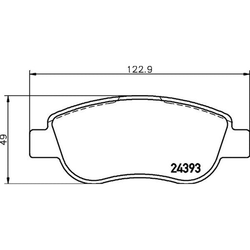 Mintex Front Brake Pad Set fits Fiat Palio 1998-2000 1.2