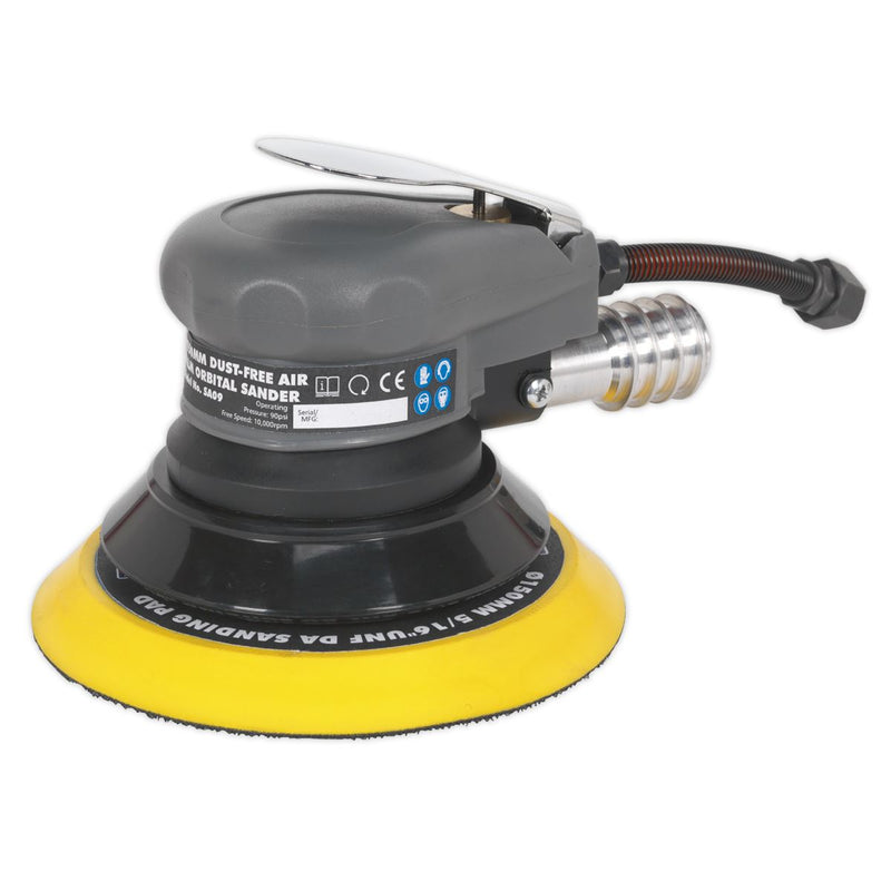 Sealey Air Palm Orbital Sander150mm Dust-Free SA09 Sealey - Dynamic Drive