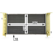 Mahle Engine Radiator fits Fiat Stilo 2001-2003 1.2