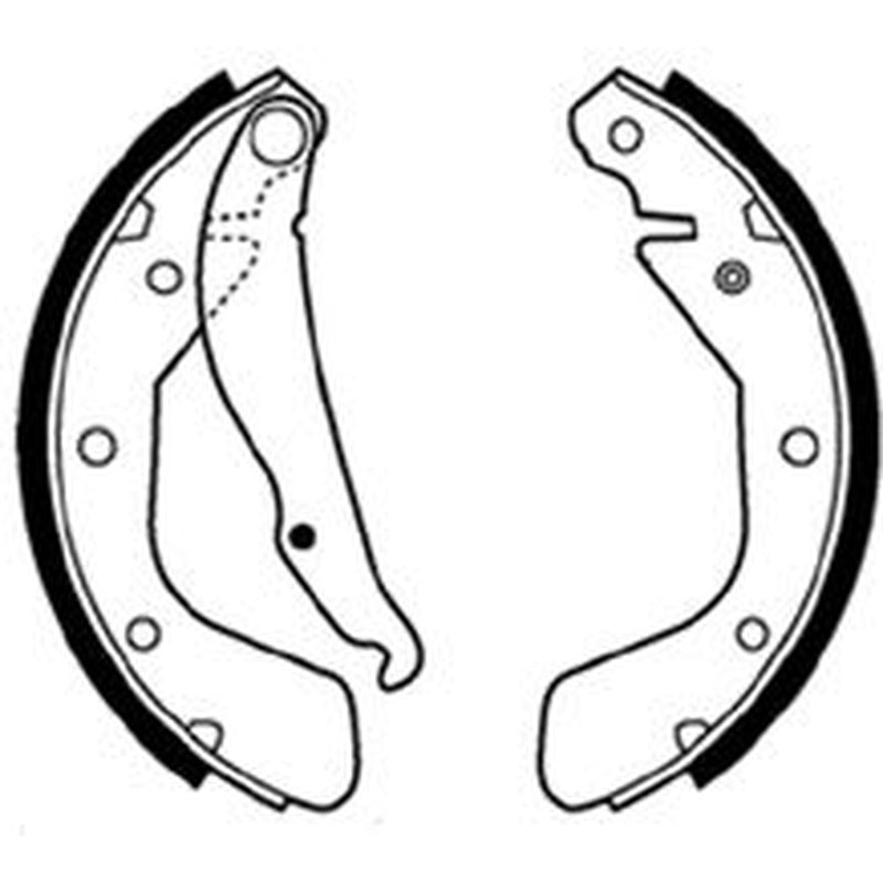 Abtex Brake Shoe Set Axle Kit fits Opel Astra F 1991-1998 1.4 1.6 1.7