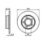 Bosch Rear Brake Solid Discs & Pads fits Audi Allroad C5 2000-2005 2.7