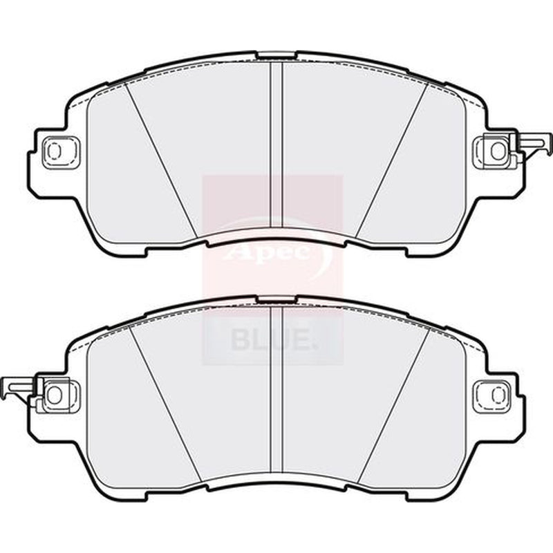 Apec Front Brake Pad Set fits Mazda 2 2014 on 1.5