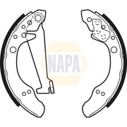NAPA Brake Shoe Set Axle Kit fits Audi 80 B3 1986-1991 1.6 1.8