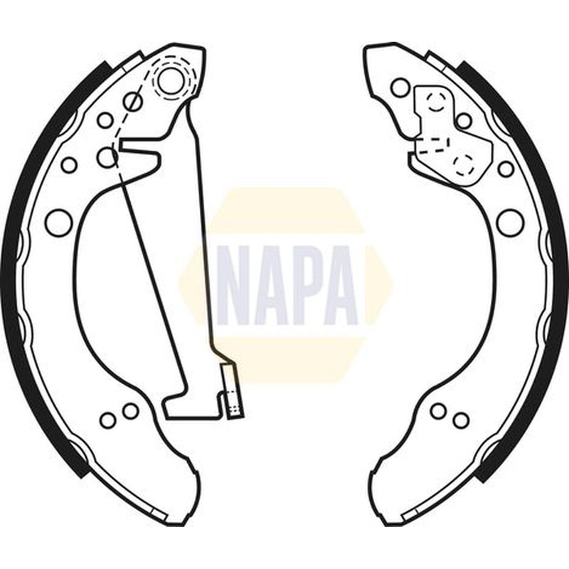 NAPA Brake Shoe Set Axle Kit fits Audi 80 B3 1986-1991 1.6 1.8