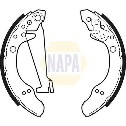 NAPA Brake Shoe Set Axle Kit fits Audi 80 B3 1986-1991 1.6 1.8