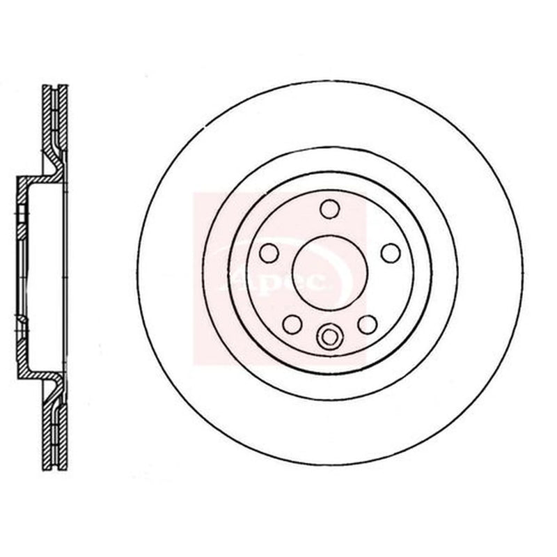 Apec 2 x Rear Vented Brake Discs DSK3406
