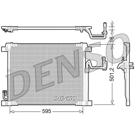 Denso Air Conditioning Condenser fits Infiniti Ex 2008 on