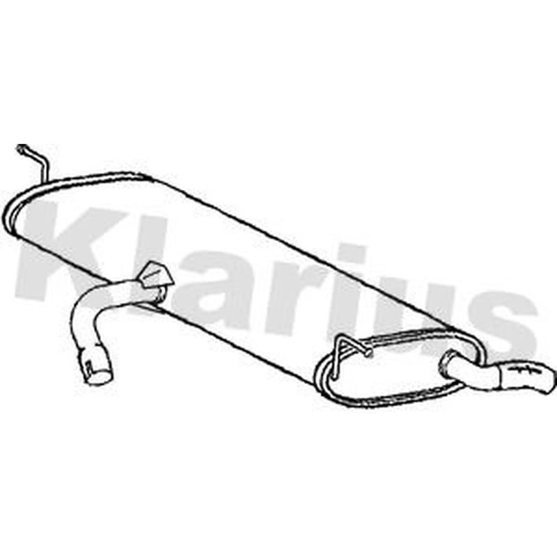 Klarius Box With Tail Pipe Rear fits Audi A3 2003-2012 1.6
