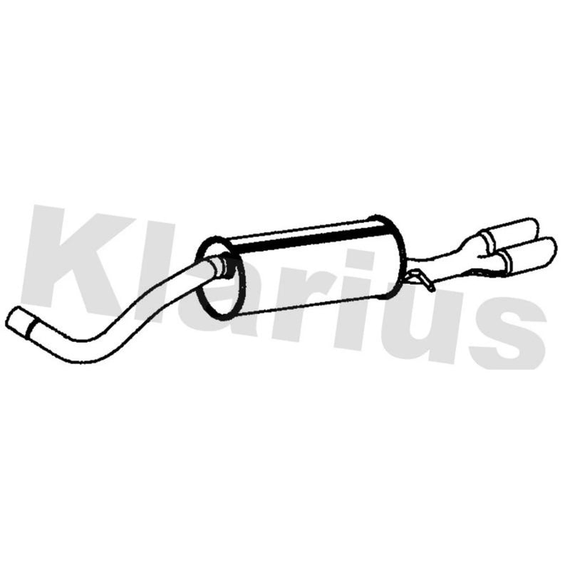 Klarius Box With Tail Pipe Rear fits Seat Ibiza St 2010-2015 1.6