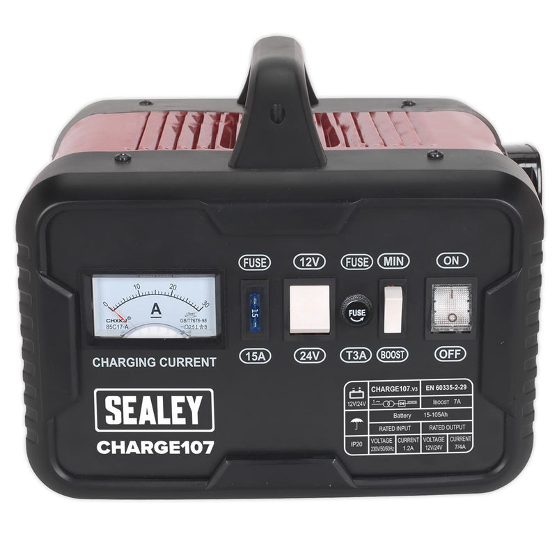 Sealey Battery Charger 11A 12/24V 230V CHARGE107 Sealey - Dynamic Drive