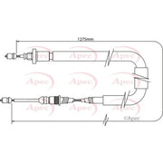 Apec Handbrake Cable Right Rear fits Renault Modus 2004-2013 1.2 1.4 1.5 1.6