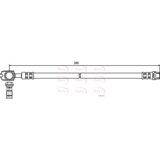 Apec Brake Hydraulic Hose Line Rear fits Audi A4 B6 2000-2005