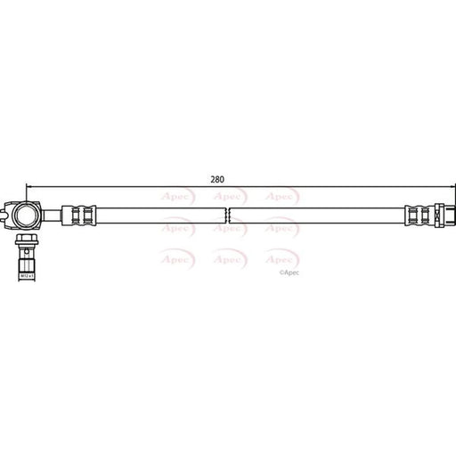 Apec Brake Hydraulic Hose Line Rear HOS3369