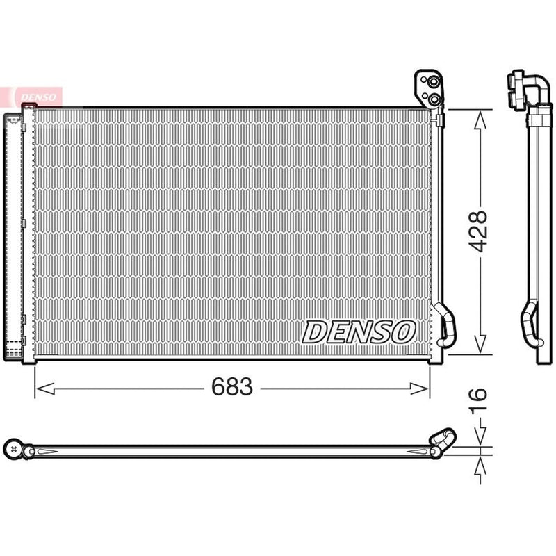 Denso Air Conditioning Condenser fits Tesla Model X 2015-2017