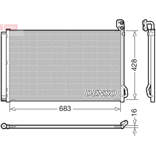 Denso Air Conditioning Condenser fits Tesla Model X 2015-2017
