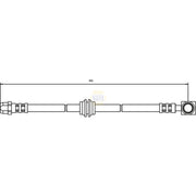 NAPA Brake Hydraulic Hose Line Rear NBH1391