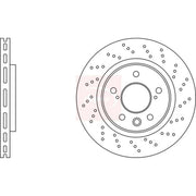 Apec 2 x Perforated/Vented Brake Discs fits Lexus Is II 2007-2013