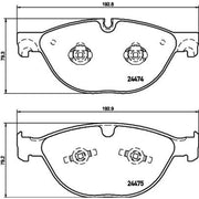 Mintex Front Brake Pad Set fits Jaguar Xf I 2009-2015 5.0