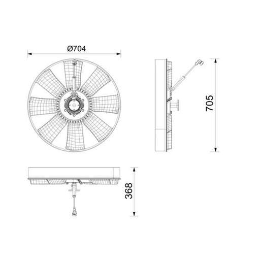 Mahle Radiator Fan Clutch fits Mercedes-Benz Atego 2 2004-2014