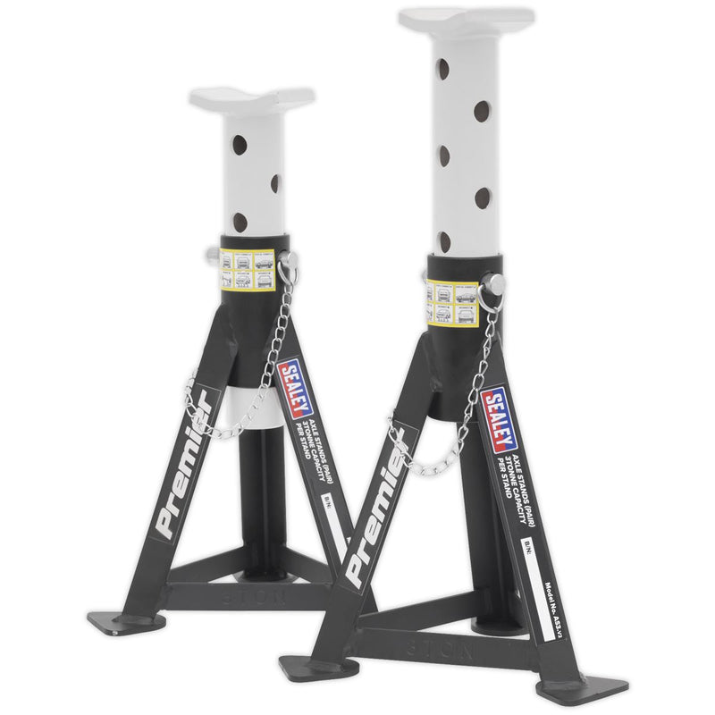 Sealey Axle Stands (Pair) 3tonne Capacity per Stand AS3 Sealey  - Dynamic Drive