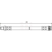 Apec Brake Hydraulic Hose Line Rear fits Opel Corsa C 2000-2009 1.4 1.8