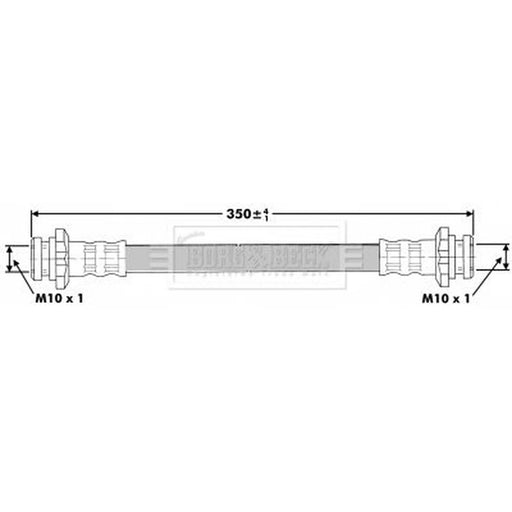 Borg & Beck Brake Hydraulic Hose Line Rear Right BBH7147