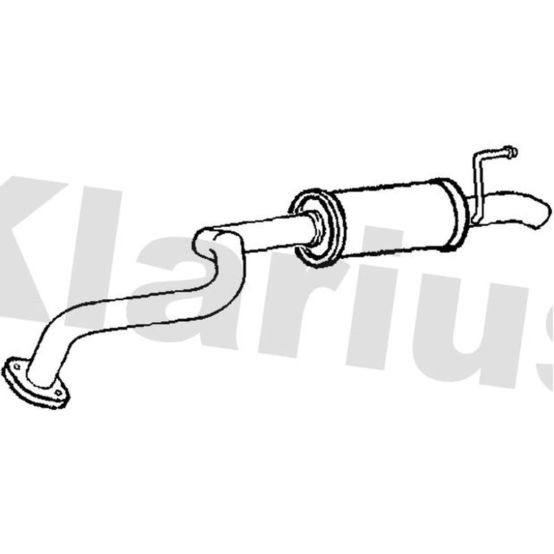 Klarius Box With Tail Pipe Rear fits Toyota Land Cruiser Colorado 1996-2002 3.0