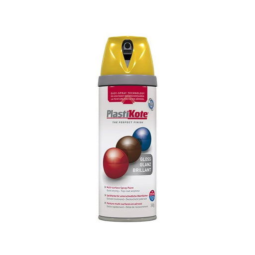 Plastikote Twist & Spray Gloss Yellow 400ml PlastiKote - Dynamic Drive