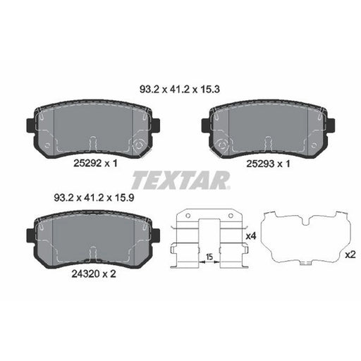Textar Rear Brake Pad Set 2529201