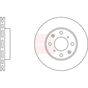 Apec Front Brake Vented Discs & Pads fits Honda Civic VI 1995-2001 1.4 1.6