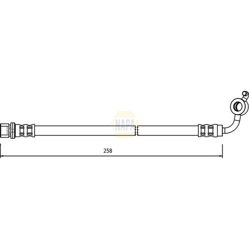 NAPA Brake Hydraulic Hose Line Front Right fits Toyota Hiace IV 1989-2012