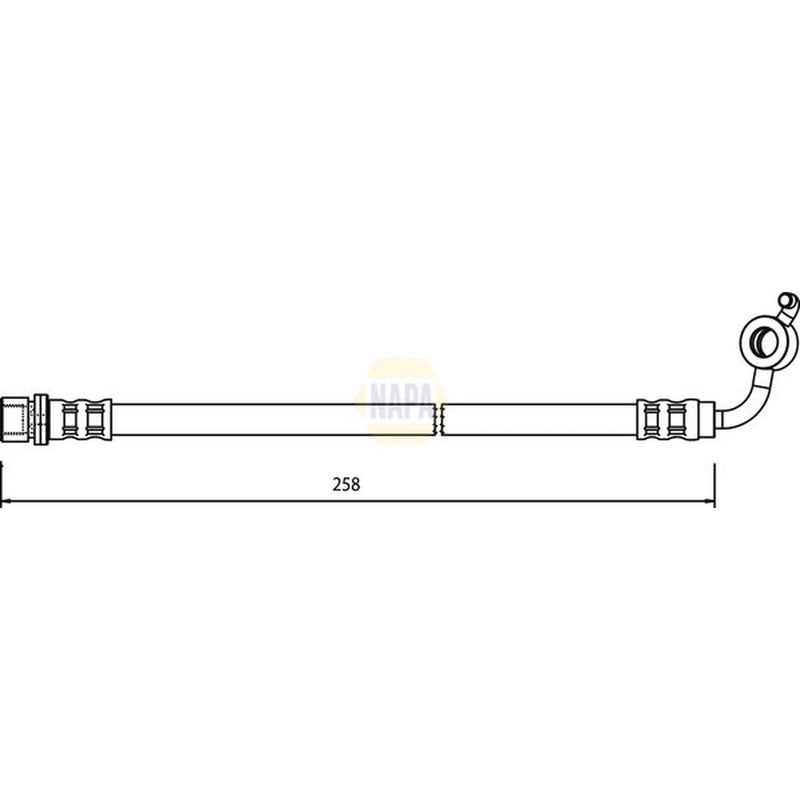 NAPA Brake Hydraulic Hose Line Front Right NBH1348