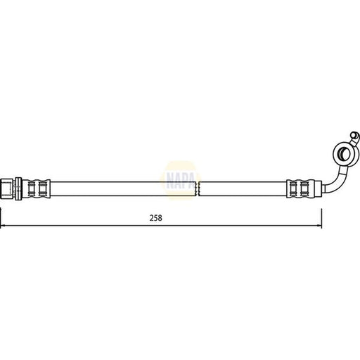 NAPA Brake Hydraulic Hose Line Front Right NBH1348
