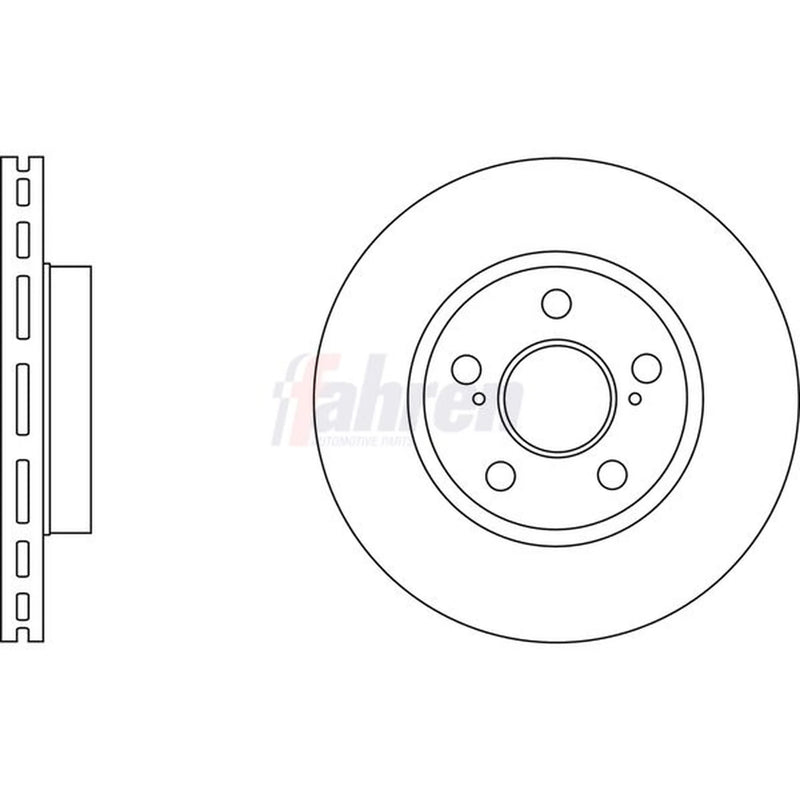 Fahren Front Brake Vented Discs & Pads fits Toyota Prius Liftback 2003-2009 1.5