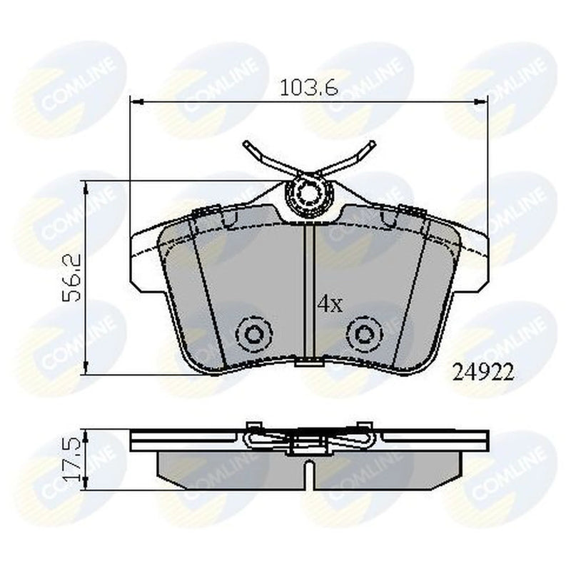 Comline Front & Rear Brake Discs & Pads fits Peugeot 3008 I 2009-2016 1.6 2.0